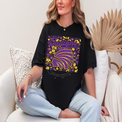 Indians Flower Background Tshirt