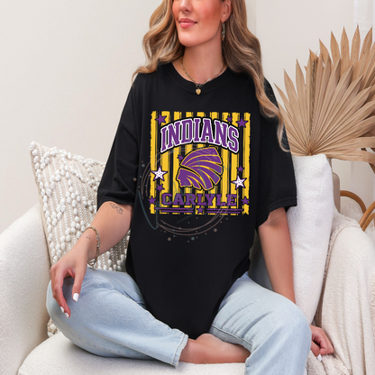 Indians Striped Tshirt