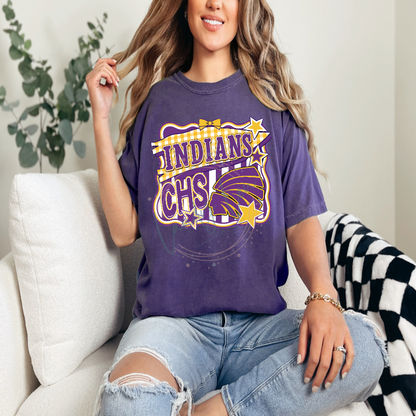 Indians Striped Retro Stars Tshirt