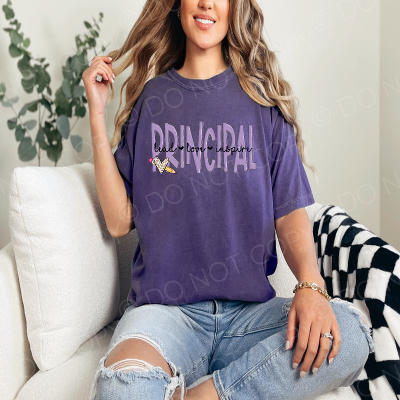 School Occupations Lavender Text Tshirt