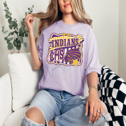 Indians Striped Retro Stars Tshirt