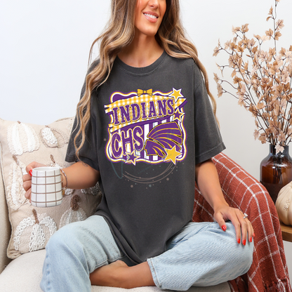 Indians Striped Retro Stars Tshirt