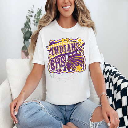 Indians Striped Retro Stars Tshirt
