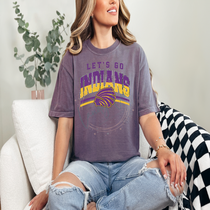 Let's Go Indians Arched Tshirt