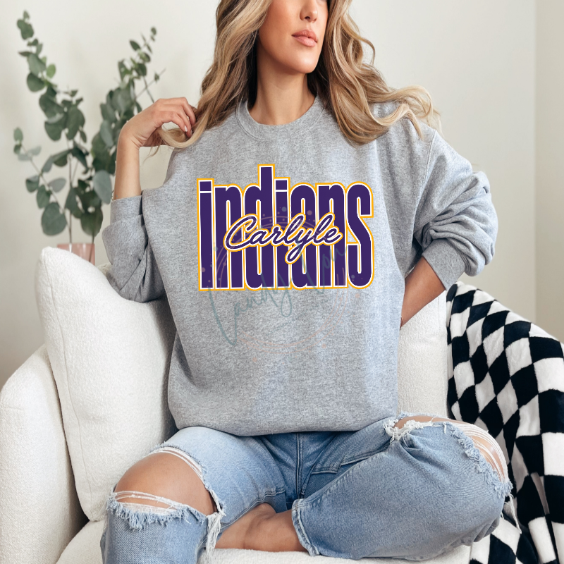 Indians Tall Dark Purple Crewneck