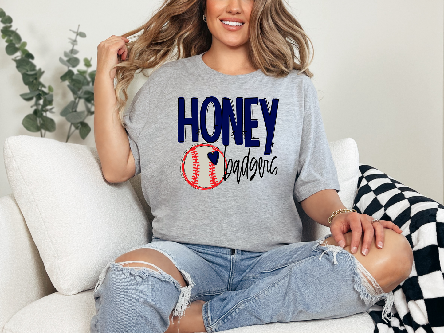 Honey Badgers / Mixed Text T-shirt