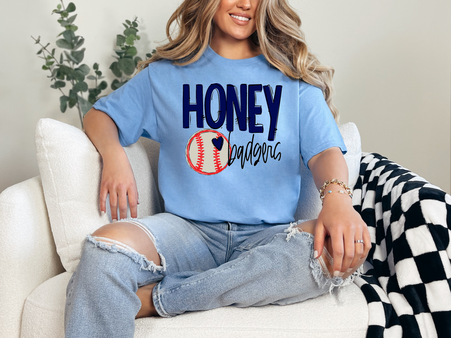 Honey Badgers / Mixed Text T-shirt