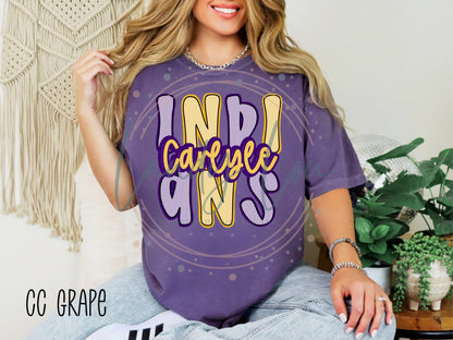 Faux Seersucker Indians T-shirt - Adult