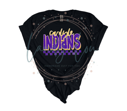 Indians Checkered Design Crewneck/T-shirt