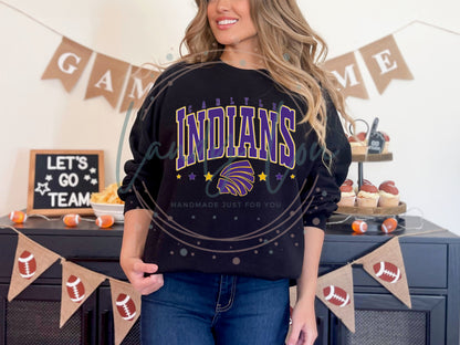 Indians With Stars Crewneck/T-shirt