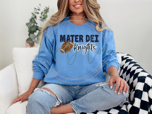 Mater Dei Football Faux Sequin/Faux Embroidery