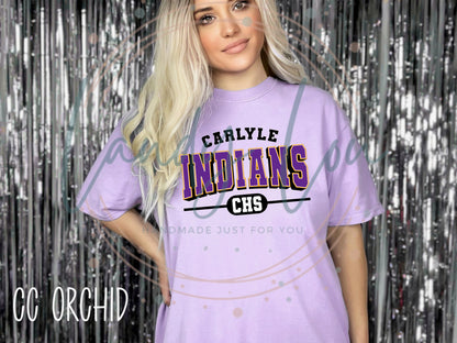 Indians Arched Text T-Shirt
