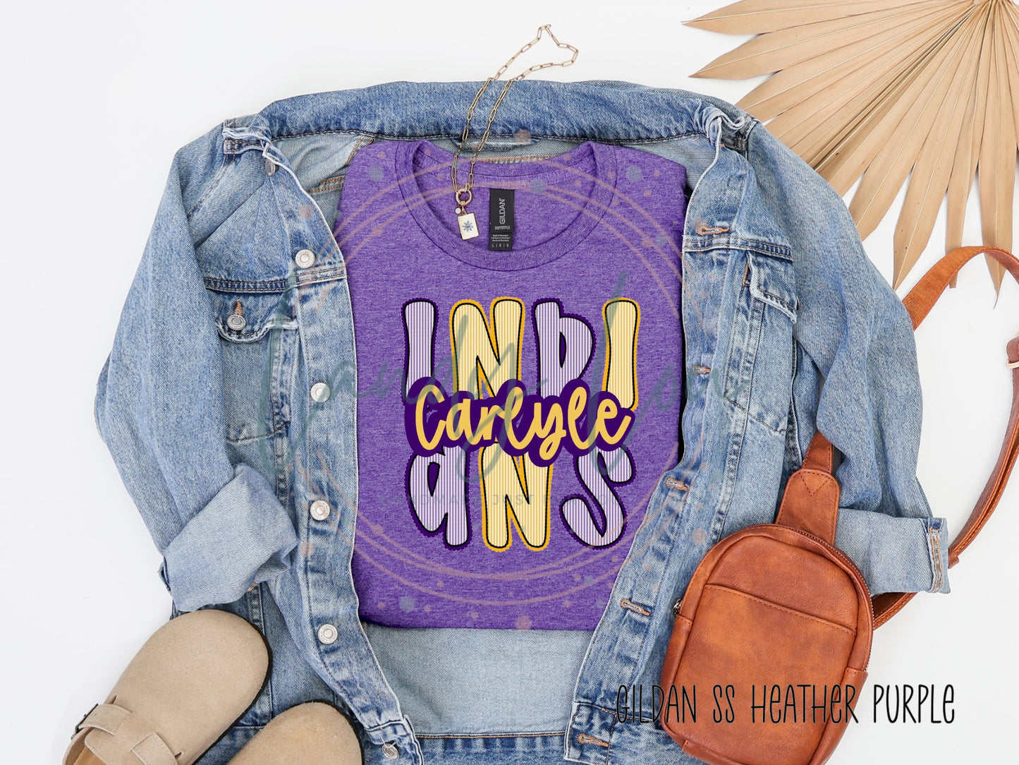 Faux Seersucker Indians T-shirt - Adult