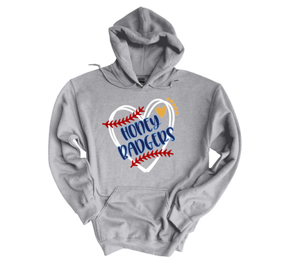 Honey Badger Heart Design T-shirt/Hoodie