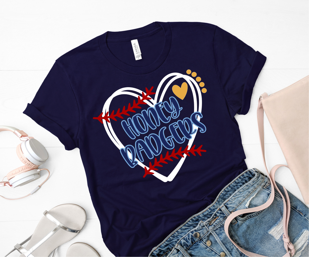 Honey Badger Heart Design T-shirt/Hoodie
